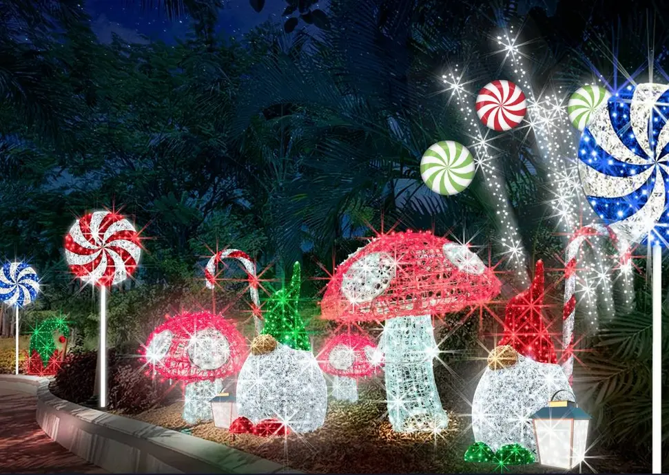 رندر نمایش نورانی هارد راک تعطیلات