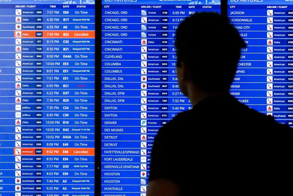 تاخیرهای خطوط هوایی در آمریکا