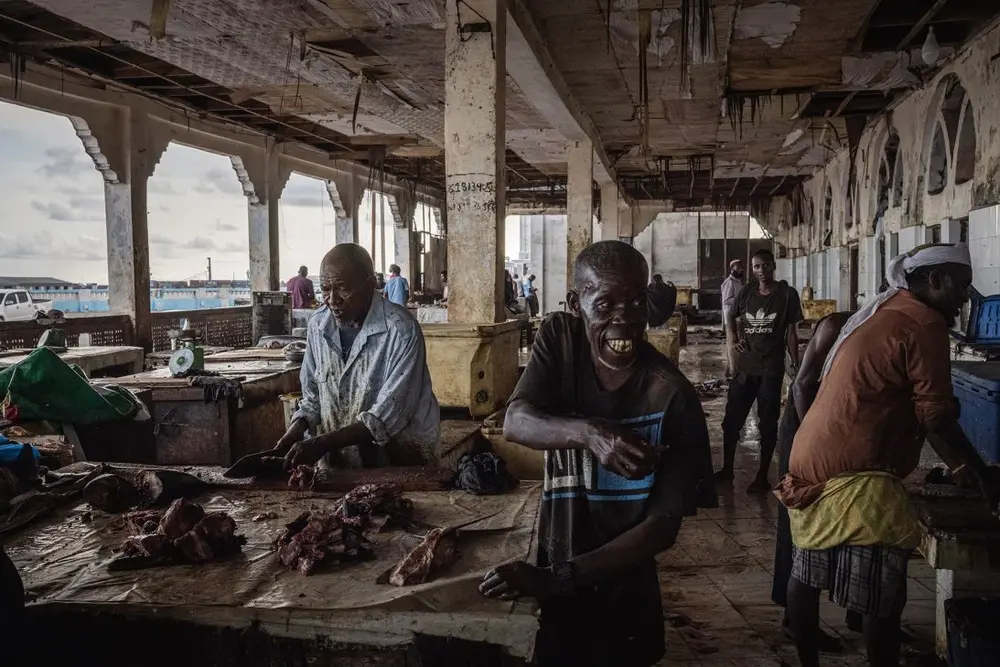 بازار ماهی موگادیش.