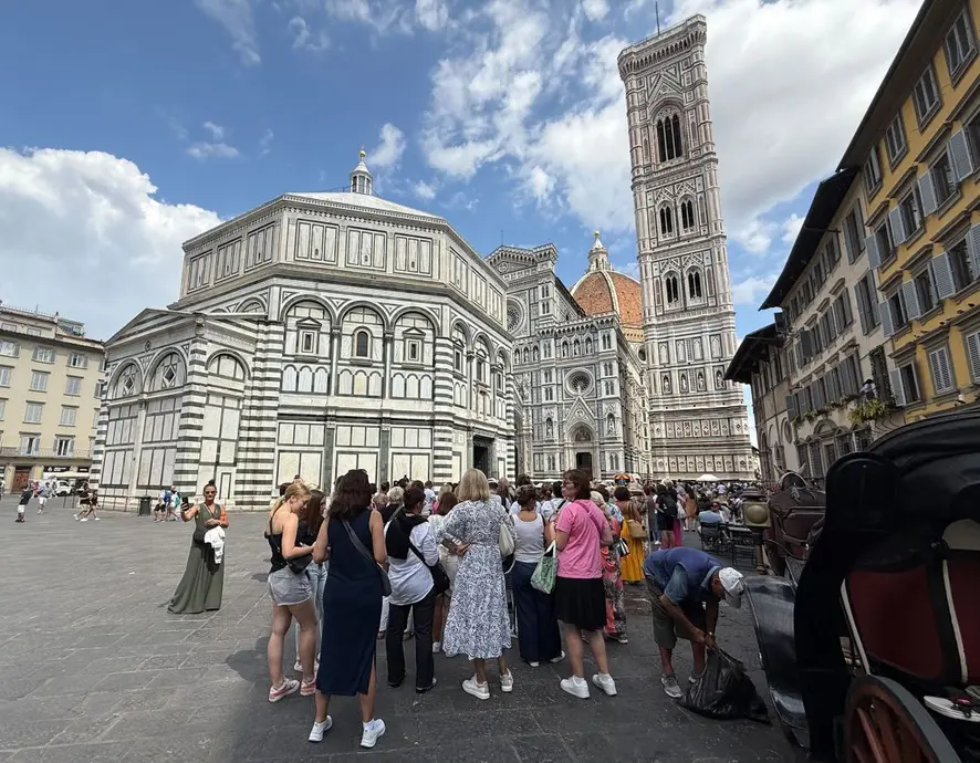 فلورانس در این پاییز رونق گرفته است اما در تابستان نسبت به معمول کمجمعیتتر بود، میگوید یک ساکن محلی.