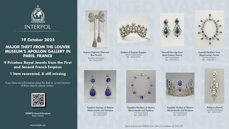 جواهرات دزدیدهشده. عکس: ایپی